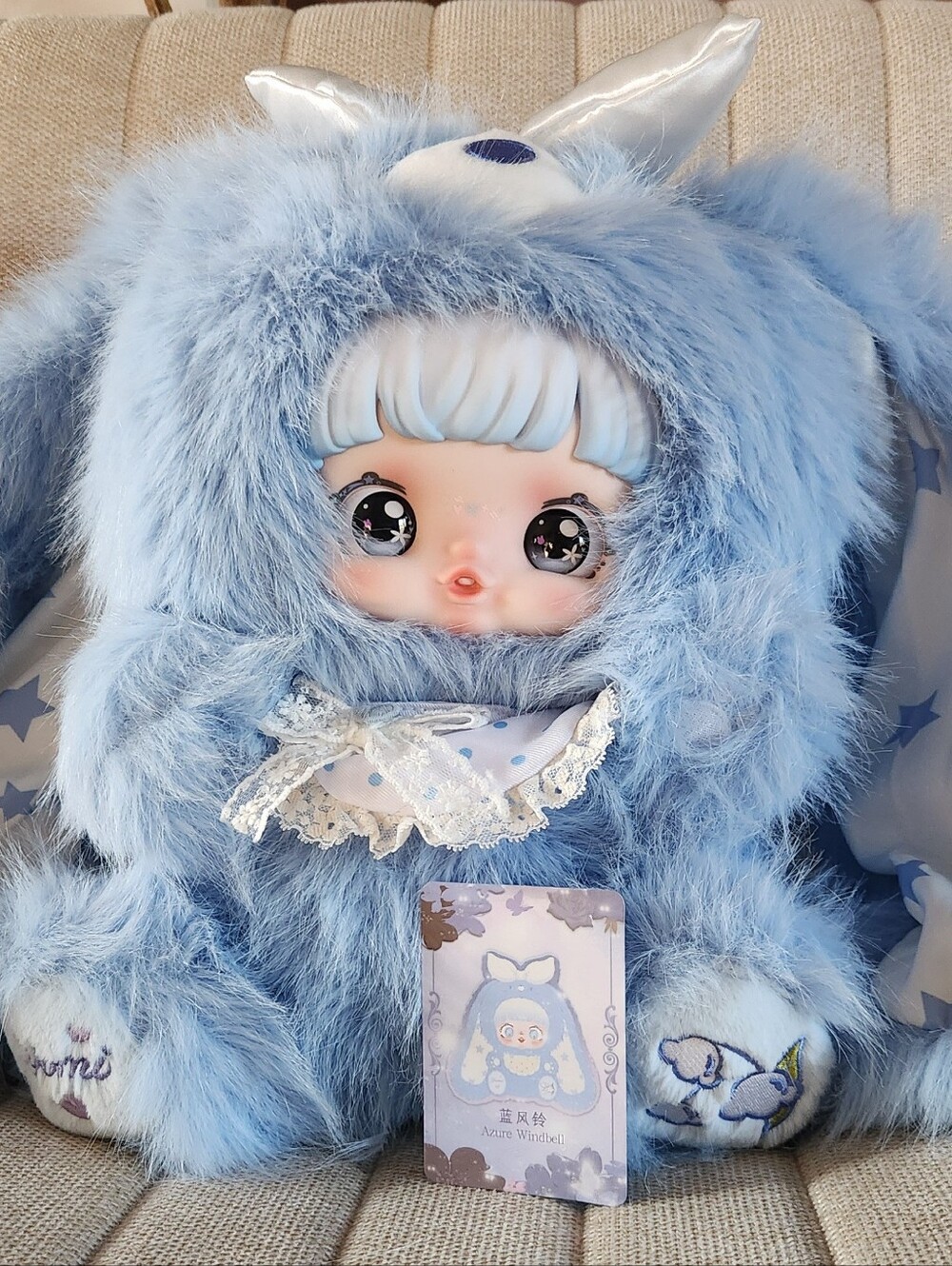 Yomi Flower Whispers 800% Blue Bunny Plush Collectible